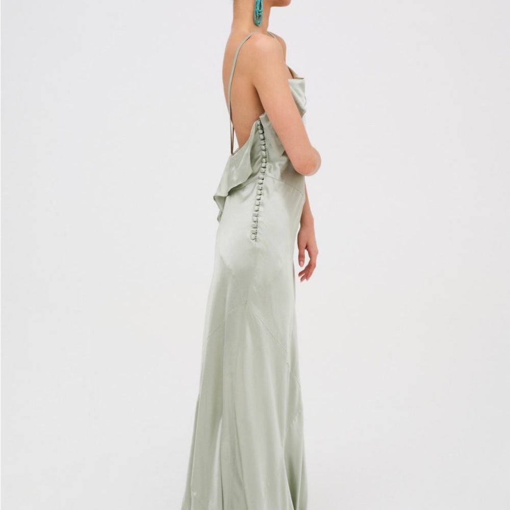 $319 NWT Sage For Love And Lemons “Jewel” Maxi Dress Sz Large L - Picture 2 of 12